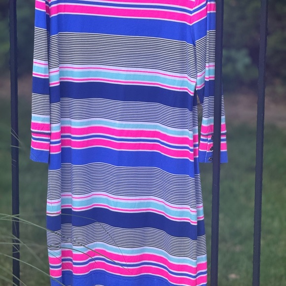 Lilly Pulitzer Pink and Blue Raglan Sleeve Dress - Picture 3 of 4